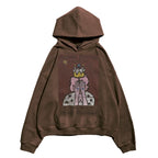 Remedy Washed Distressed Print Hoodie