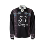 YADcrew Ethnic Puzzle Long Sleeve Polo Soccer Jersey