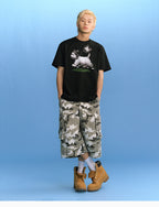 MEDM Cat Ear Hat Puppy Balloon Print Tee