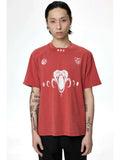 KARMANISTIC Old Washed Snake Head Print Tee