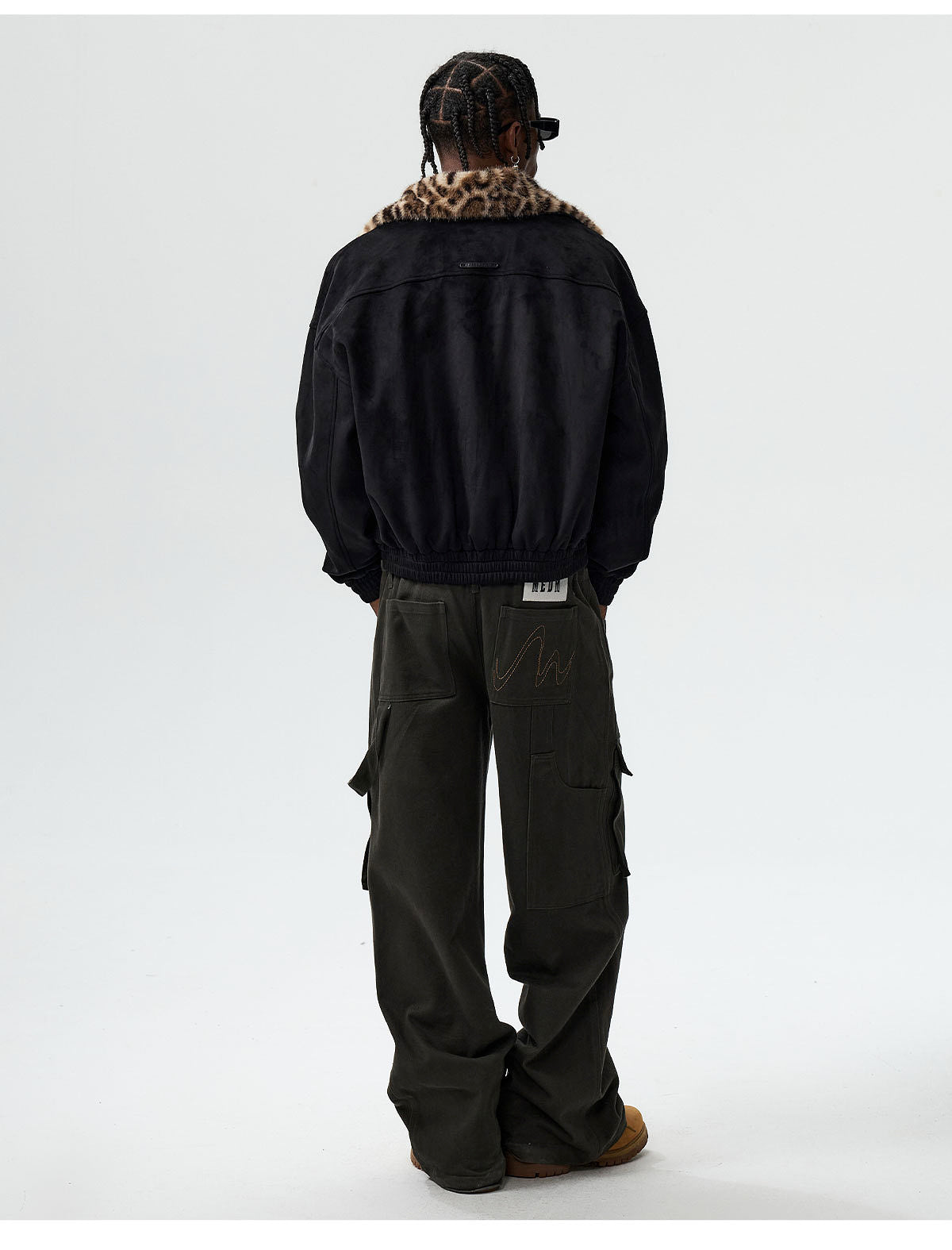 MEDM Detachable Collar Suede Jacket