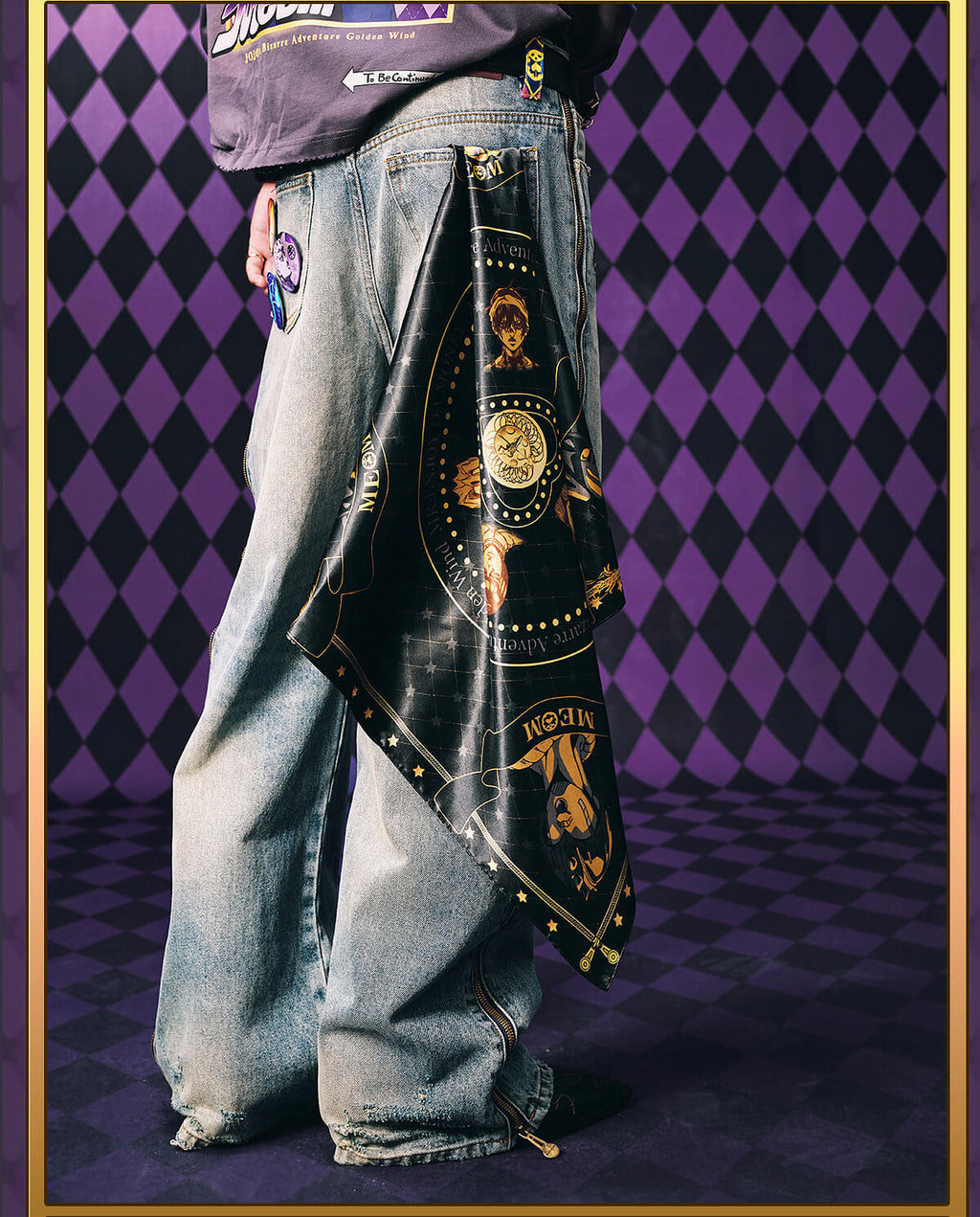MEDM × JOJO Character Print Scarf