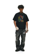 ANTIDOTE Colorful Crayon Print Tee