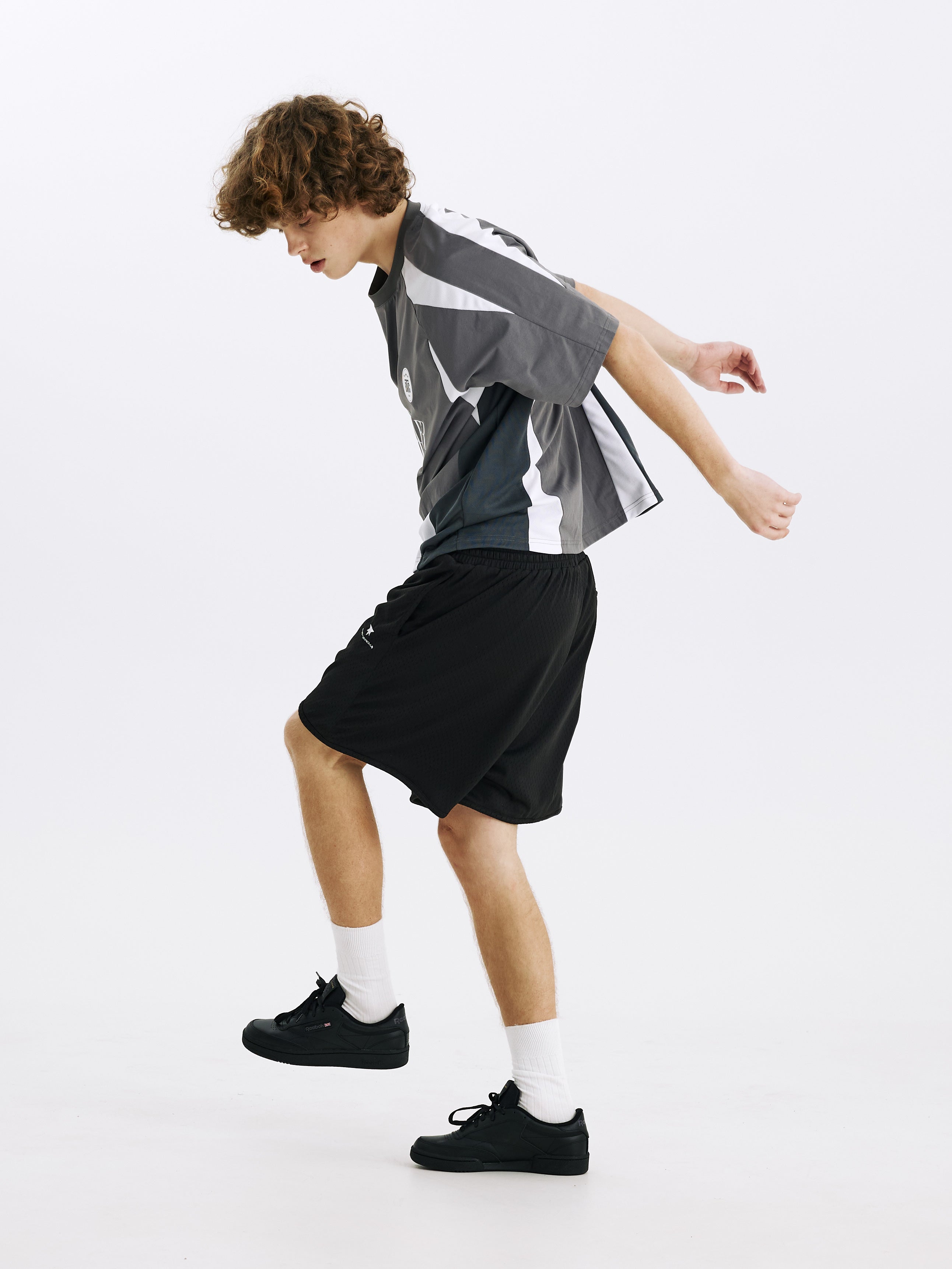 TBALLER Mesh Patchwork Color Blocking Soccer Jersey