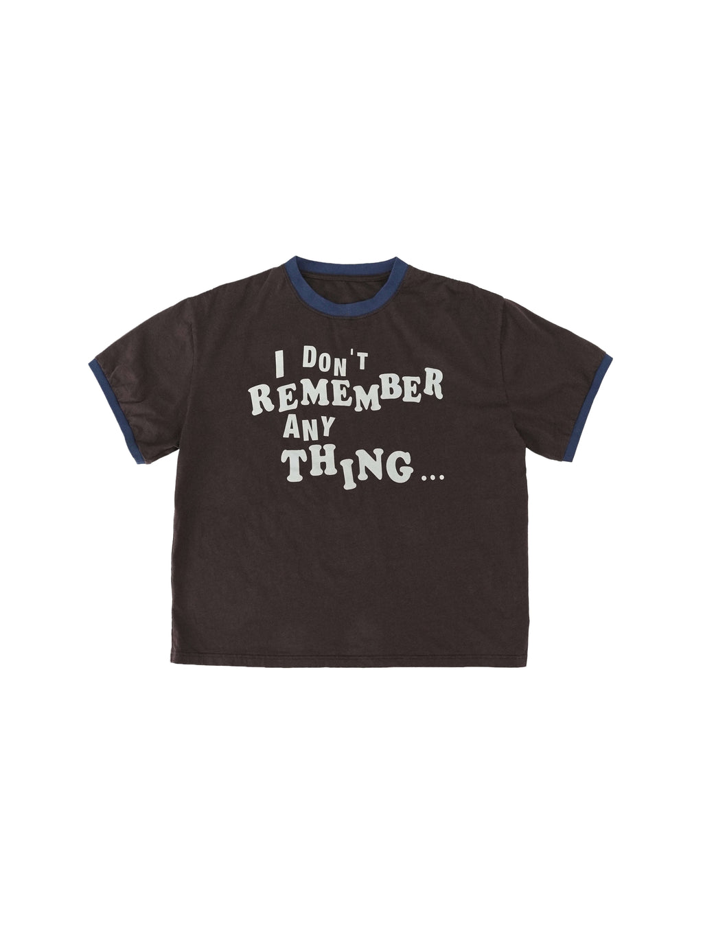 LIBERAFIT Vintage Slogan Print Short Sleeve Ringer Tee