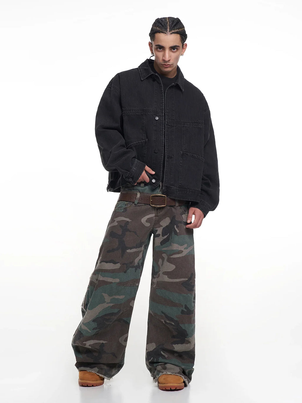 F3F Select Classic Black Washed Denim Jacket