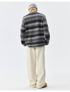 MEDM Logo Patch Rainbow Gradient Knit Sweater