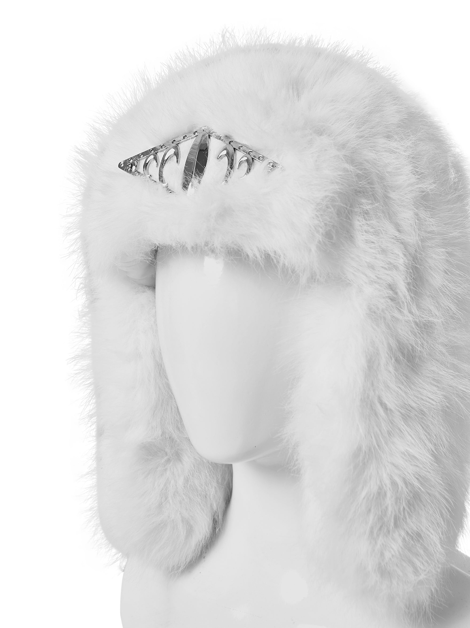 KARMANISTIC Metal Logo Fur Earflap Beanie