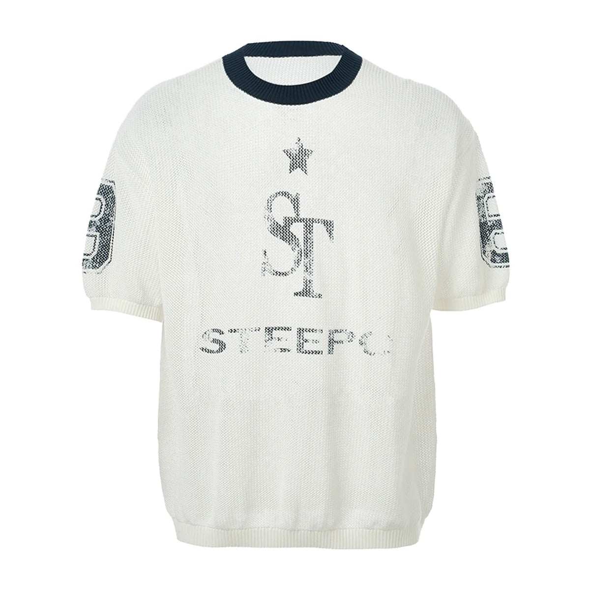 STEEPC Faded Print Mesh Knit Tee