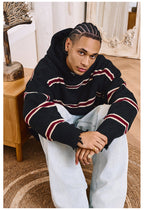 Remedy Striped Distressed Knit Sweater