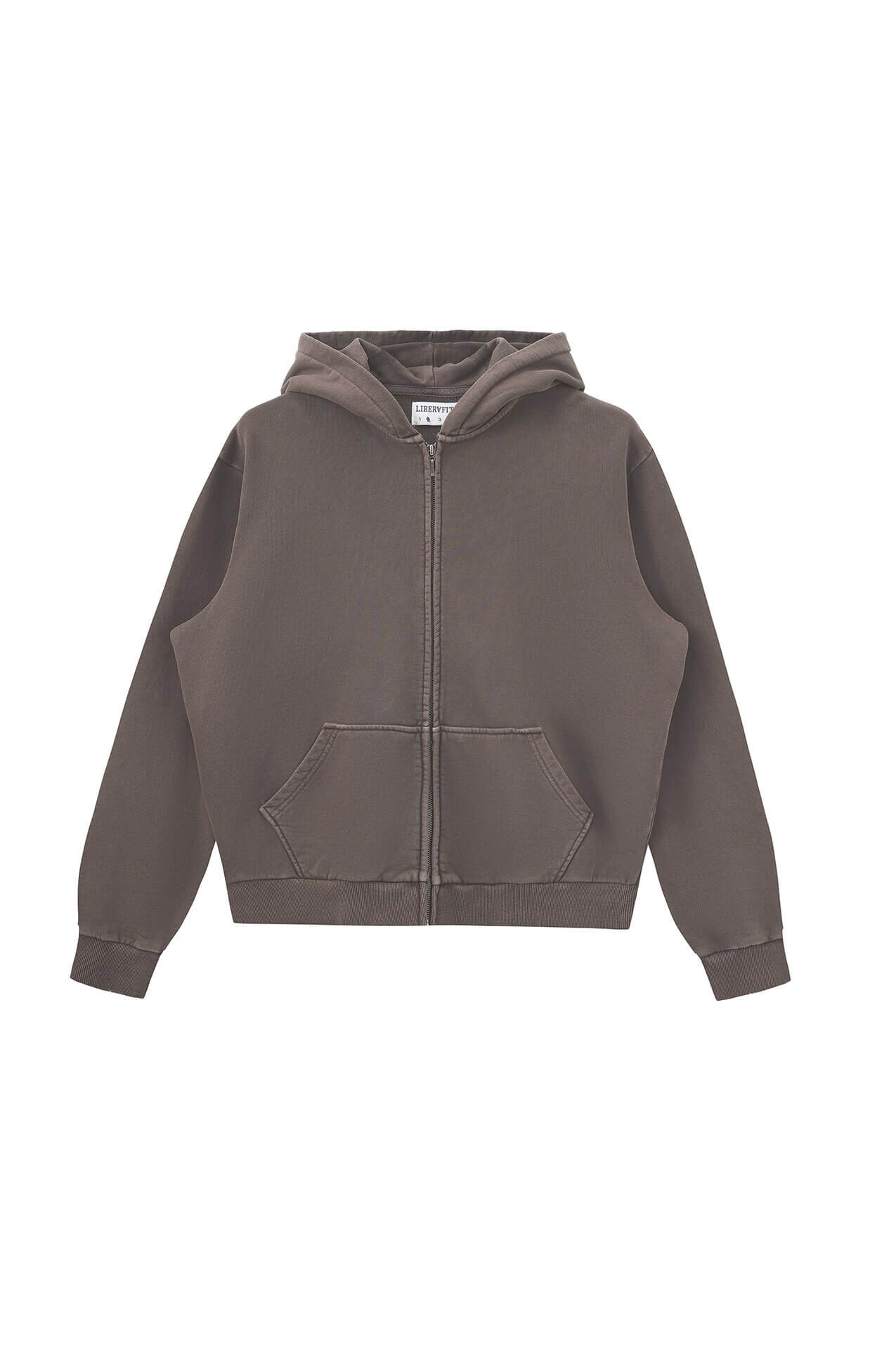 LIBERAFIT Vintage Dyed Zip Up Hoodie