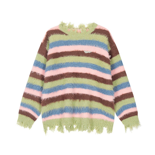 Achock Gradient Striped Knit Sweater