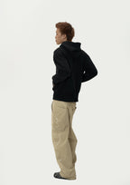 EVILKNIGHT(EK) Eye Chart Logo Print Zip Up Hoodie