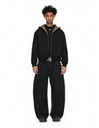 ANTIDOTE Leopard Print Lined Double-Zip Hoodie