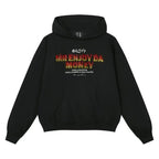 MEDM Flame Rhinestone Embellished Hoodie