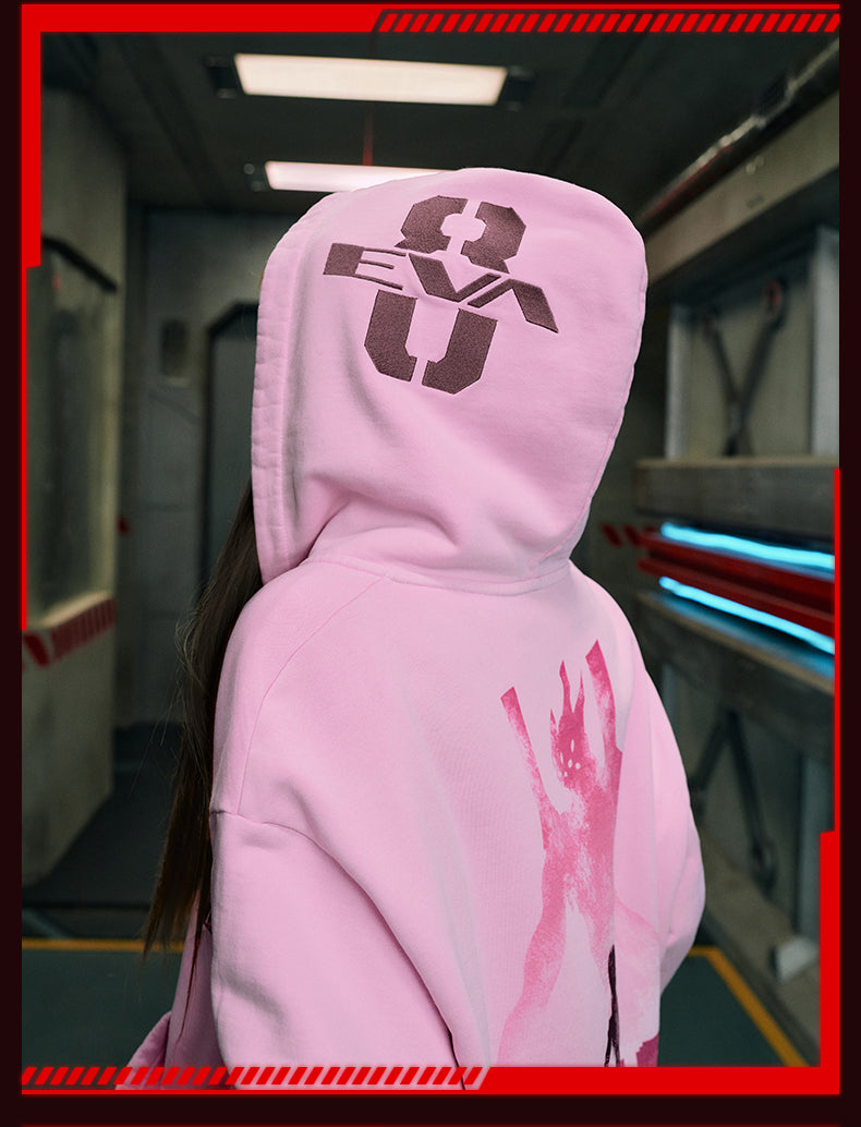 MEDM x EVA Evangelion Washed Zip-Up Hoodie