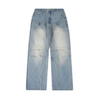 1807 Double Waist Deconstructed Washed Corduroy Jeans