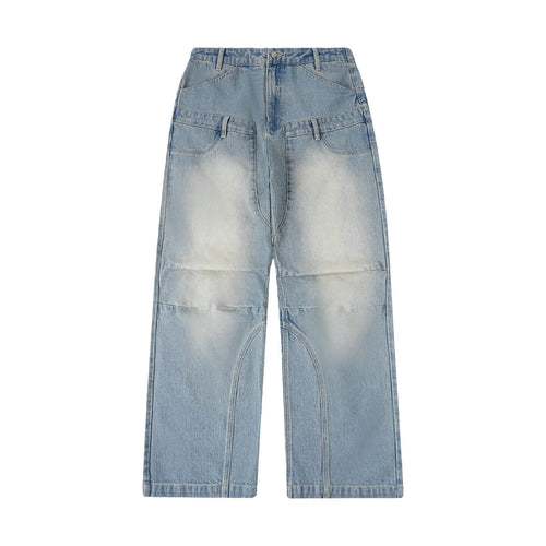 1807 Double Waist Deconstructed Washed Corduroy Jeans