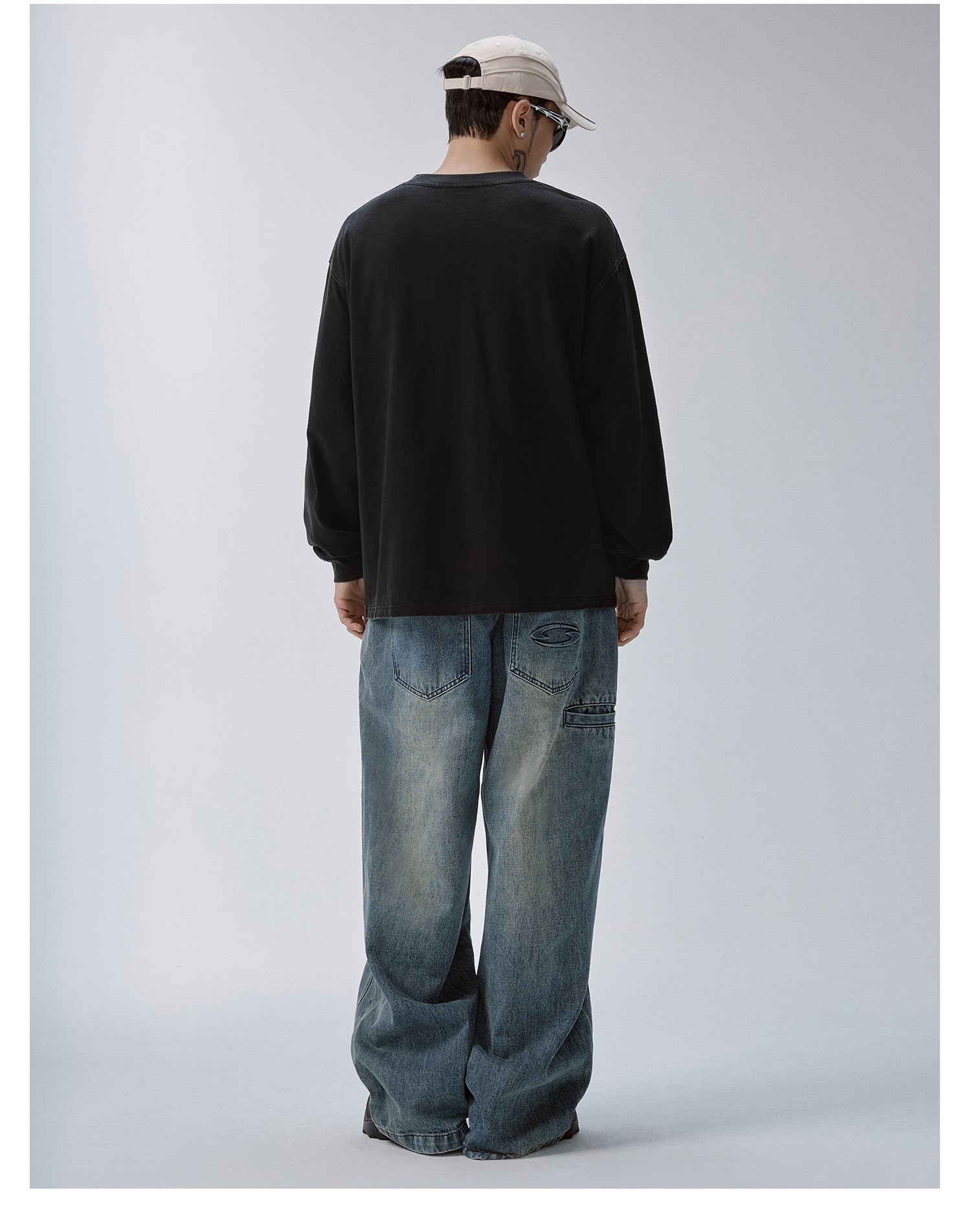 F2CE Washed Dark Print Long Sleeve Tee