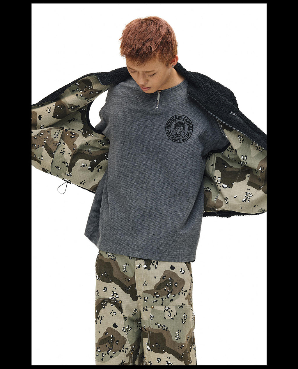 NOVACAM Camouflage Fleece Reversible Vest