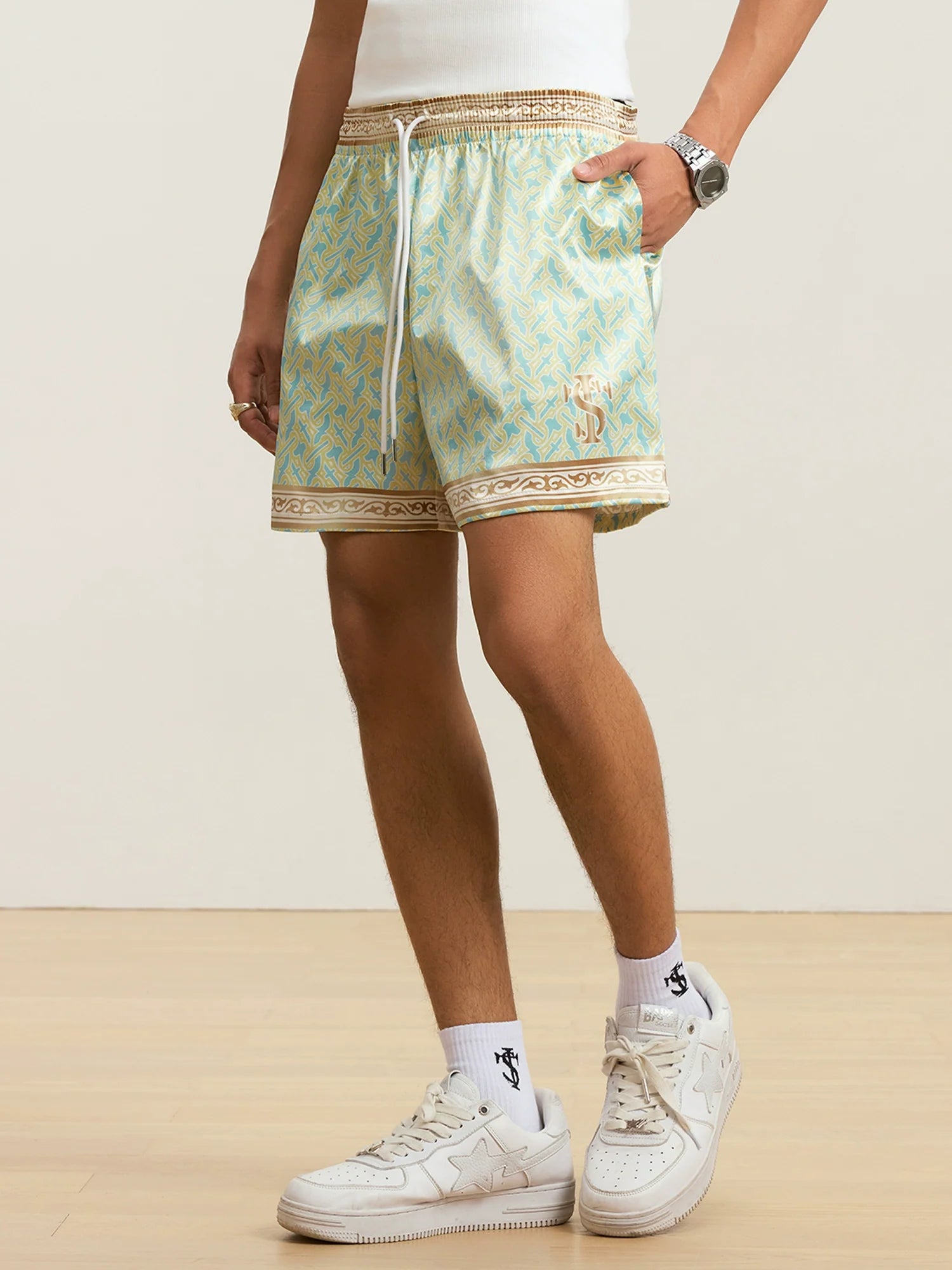 Small Town Kid 3D Digital Print Satin Cuban Shirt Set