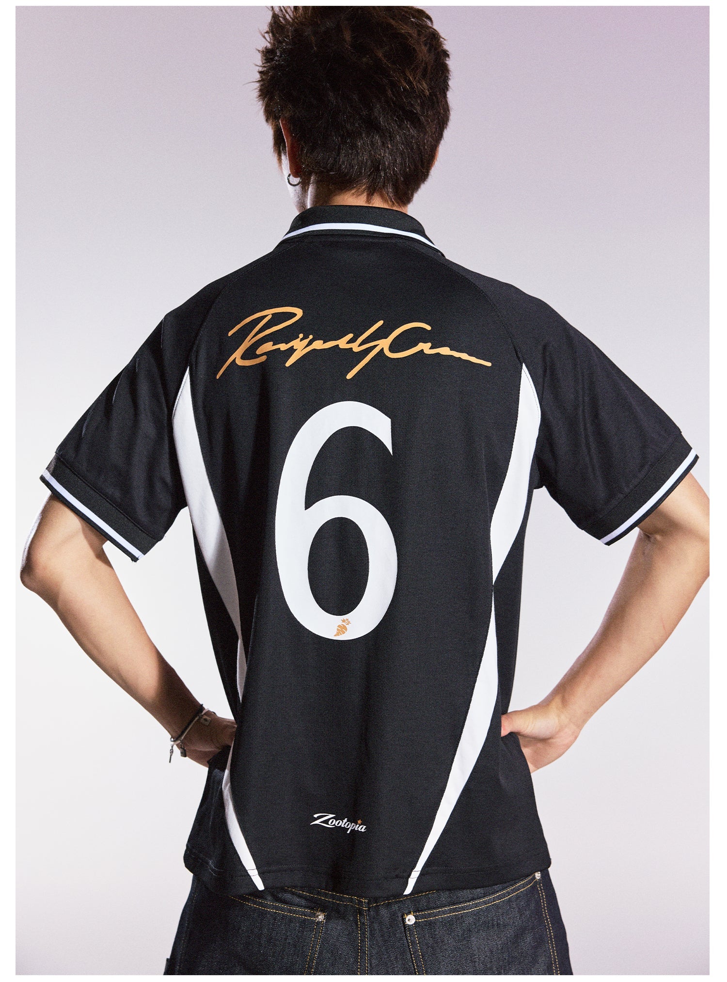 Remedy HONEYBUNNY Rabbit Embroidered Soccer Jersey Polo Shirt