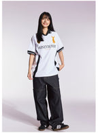 Remedy HONEYBUNNY Rabbit Embroidered Soccer Jersey Polo Shirt