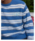 S45 Striped Pearl Brushed Knit Sweater
