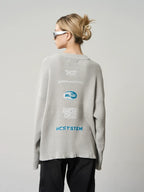 Harsh and Cruel Logo Crewneck Knit Sweater