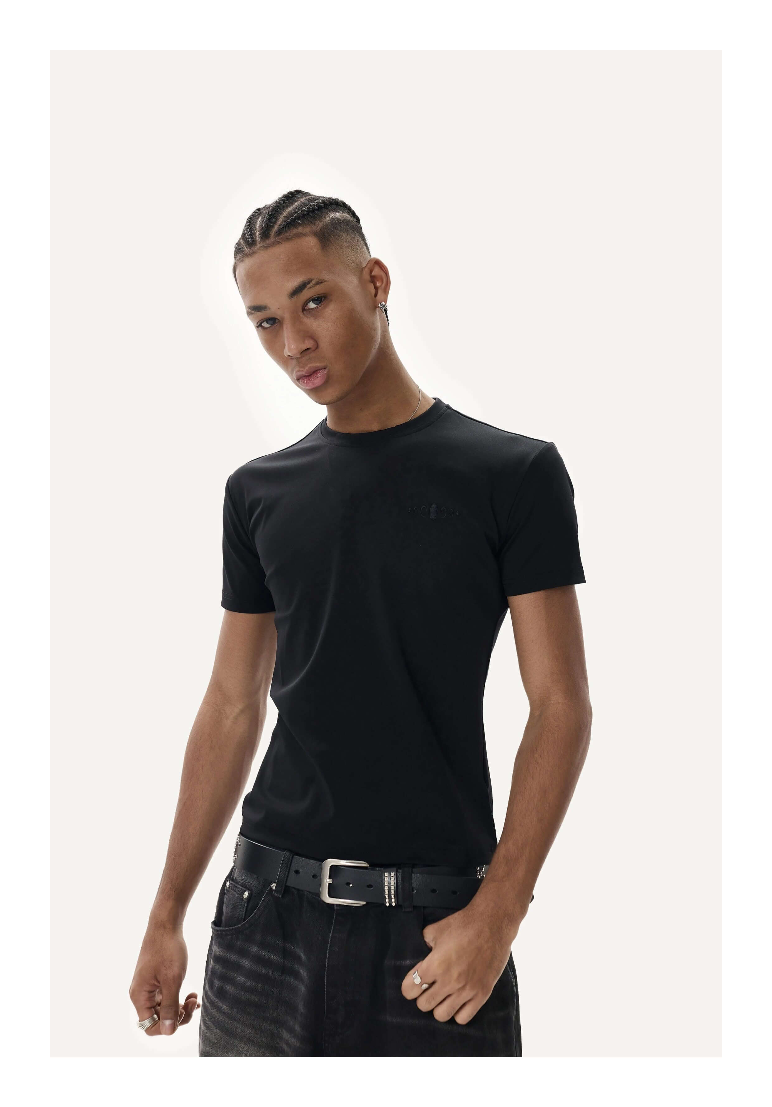 KARMANISTIC Quick Dry Stretch Fit Logo Embroidered Workout Tee