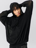 S45 Star Logo Mesh Knit Hoodie