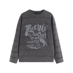 VENTUREK Washed Deconstructed Patchwork Long Sleeve Tee