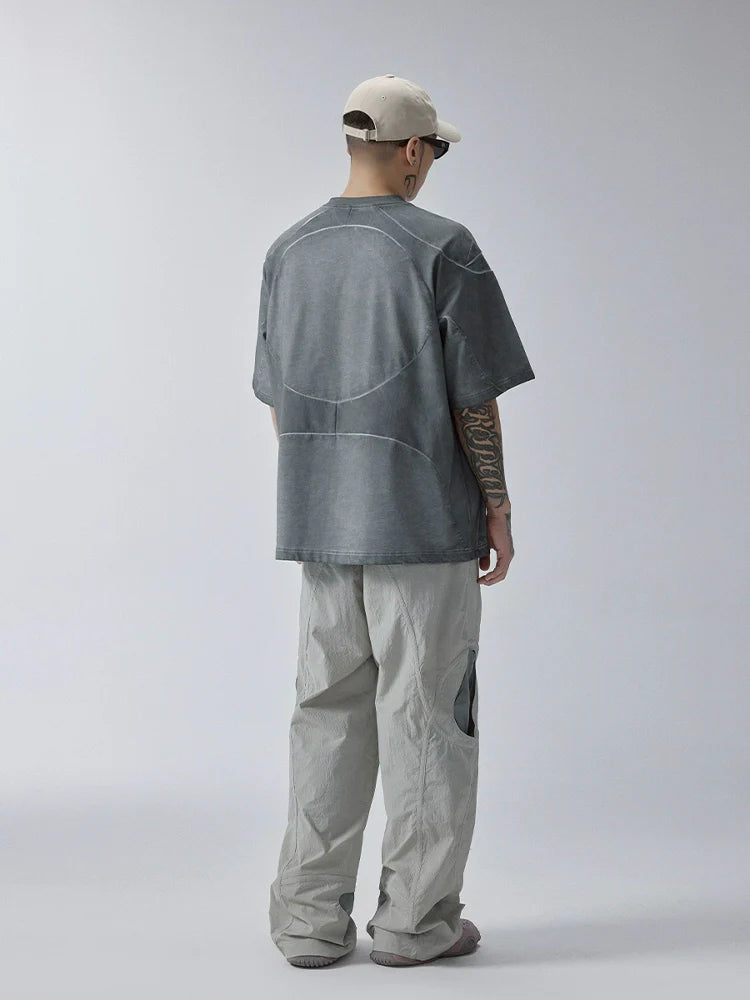 F2CE Deconstructed Stitching Mud Dyed Metal Logo Tee