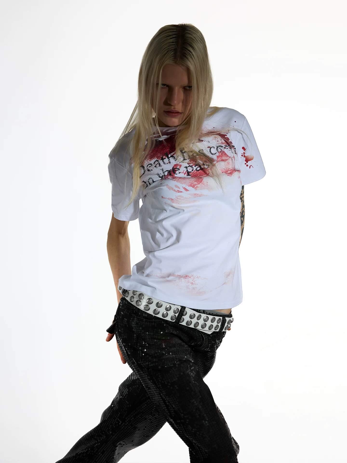 Night Lab Distorted Bloodstain Graphic Tee