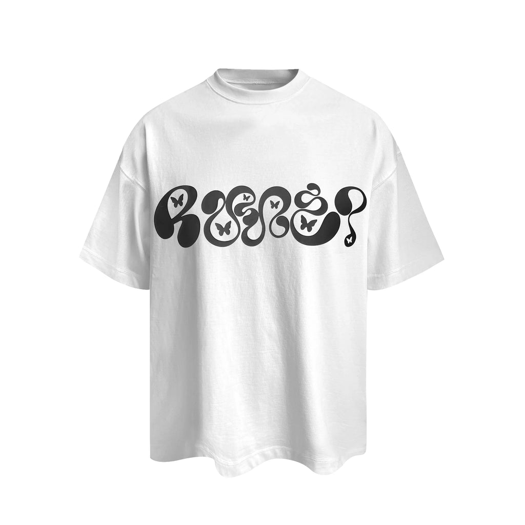 RUSURE Question Mark Butterfly Logo Tee