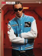 MEDM x EVA NEVER END Character Patch Detachable Velcro Patch Varsity Jacket