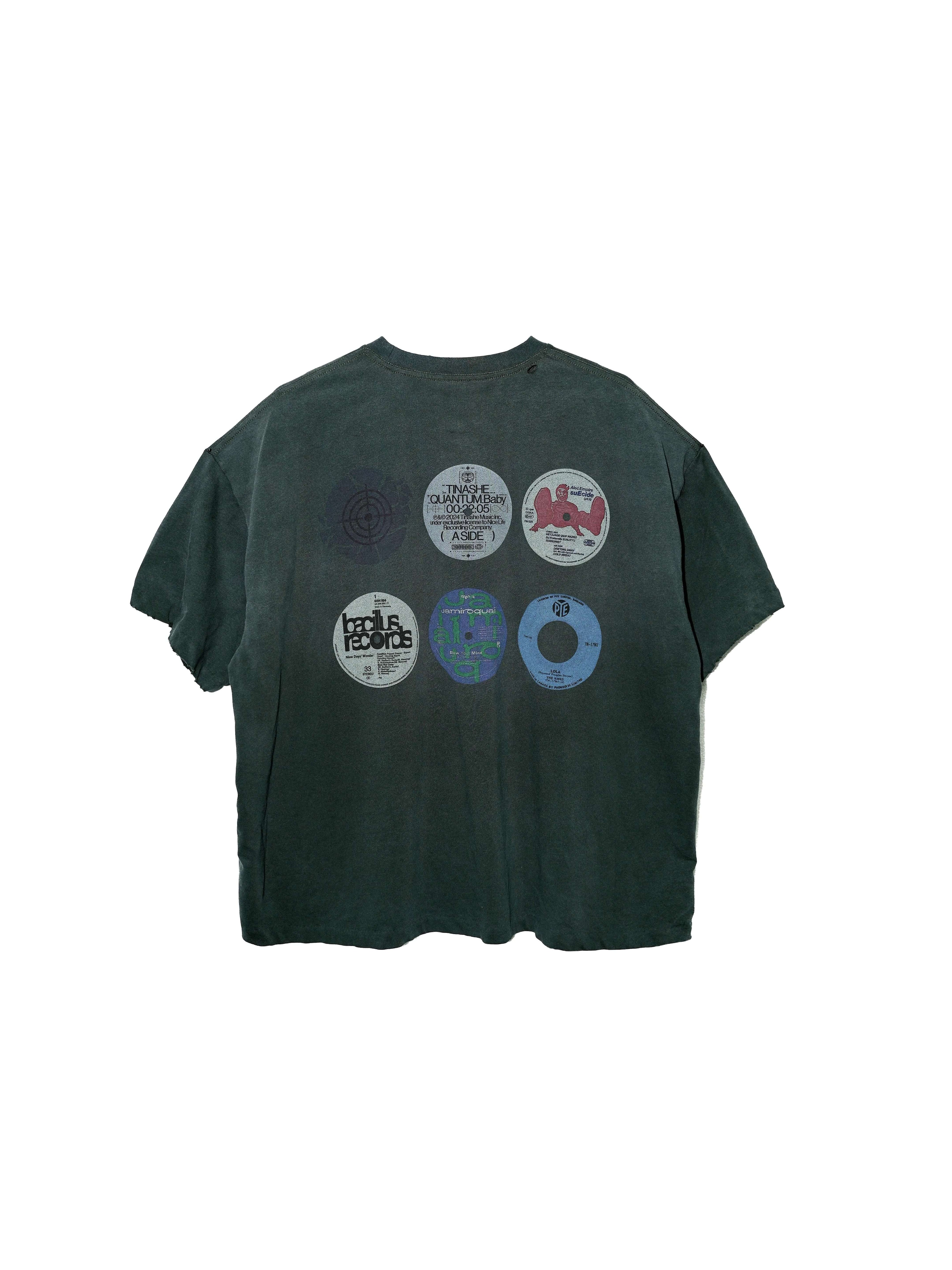 LIBERAFIT Album Disc Graphic Washed Vintage Tee