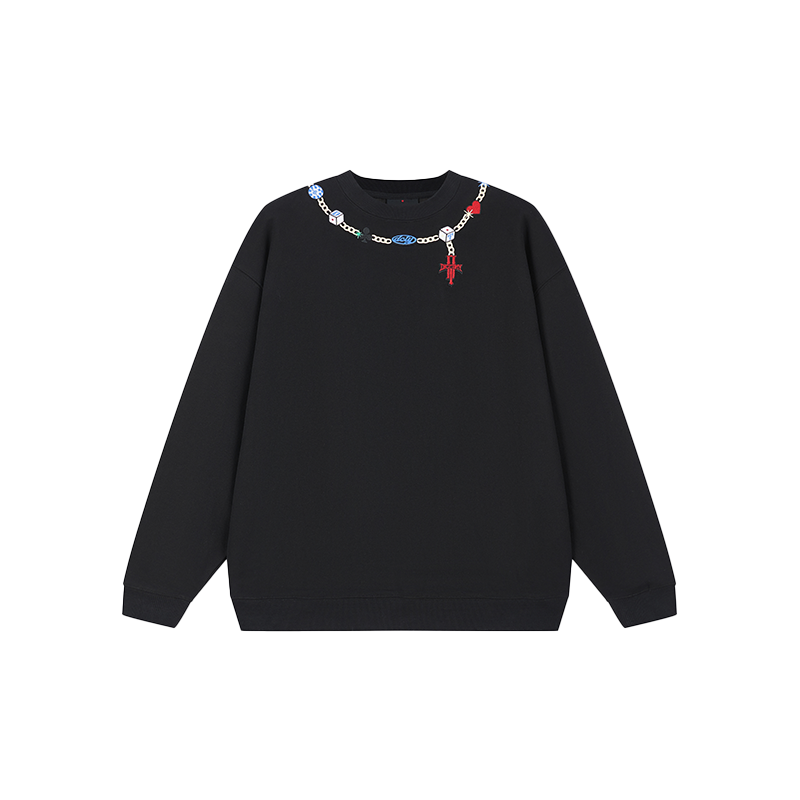 DICETINY Dice Chain Embroidered Sweatshirt