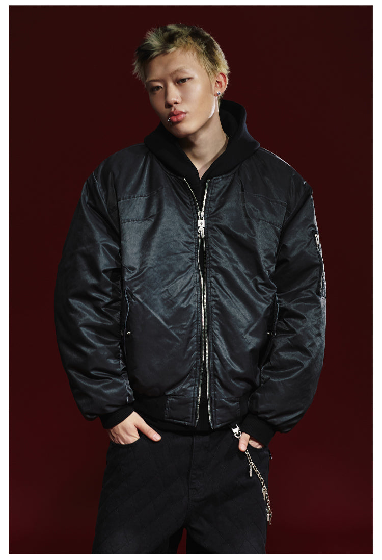 Remedy Pleated Back Design MA-1 Bomber Jacket