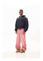 KARMANISTIC Embroidered Hooded Puffer Bomber Jacket