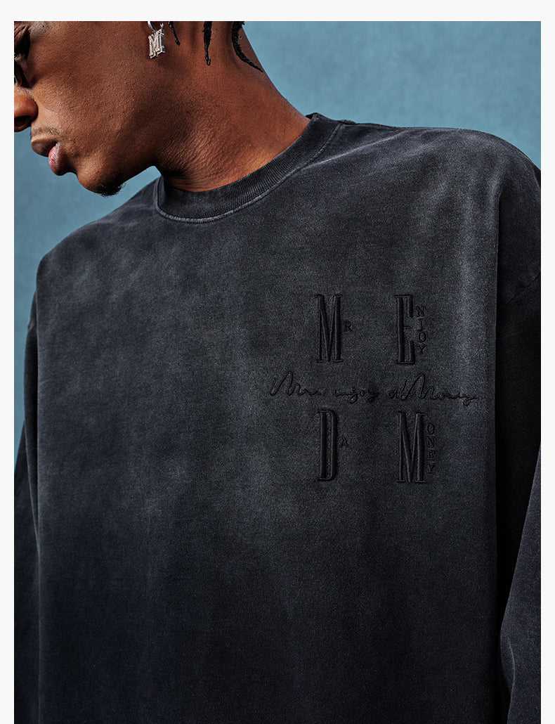 MEDM Gradient Washed Long Sleeve Tee