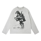 Labt Western Cowboy Print Long Sleeve Tee