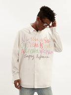 EMPTY REFERENCE Colorful Graffiti Letter Long Sleeve Shirt