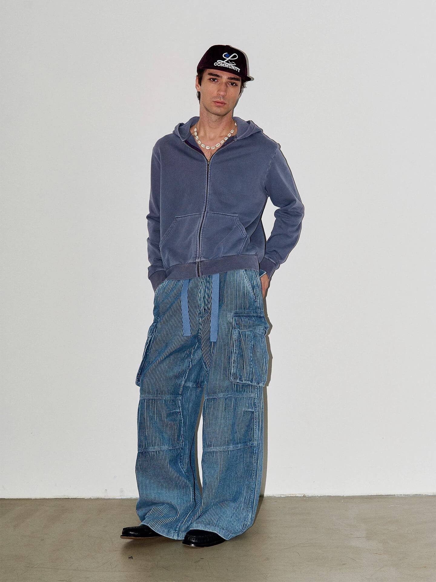 LIBERAFIT Vintage Corduroy Flap Pocket Baggy Cargo Pants