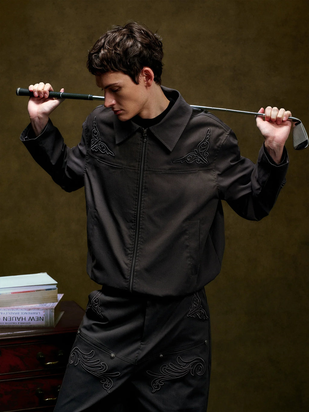 YADcrew 3D Embroidered Work Jacket