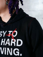 TGFCLUB Easy To Kill Hard To Living Print Slim Fit Hoodie