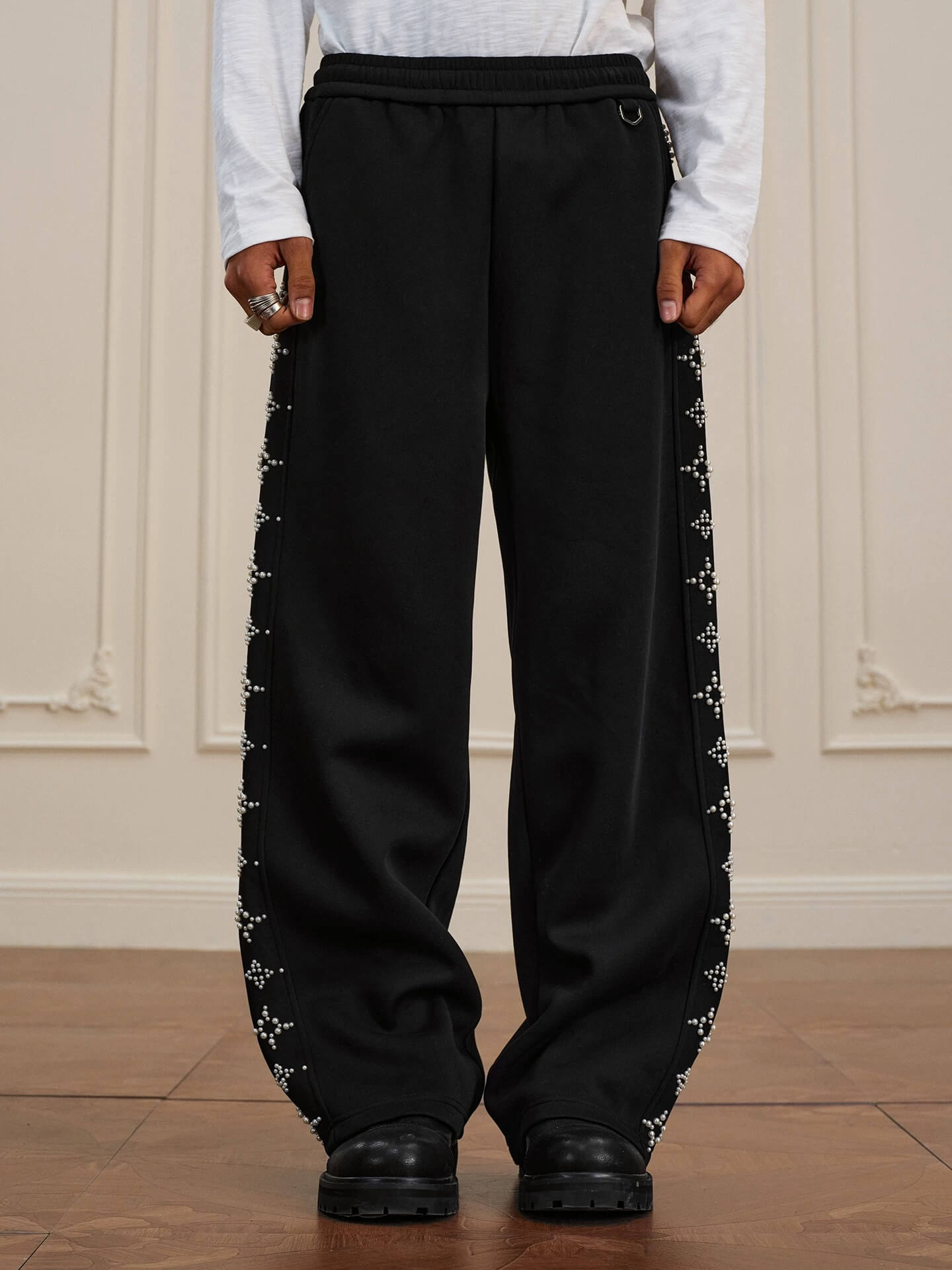 YADcrew Cross Track Pearl Sweatpants