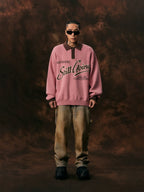 1807 Angel STILL GOING Half Zip Polo Knit Sweater