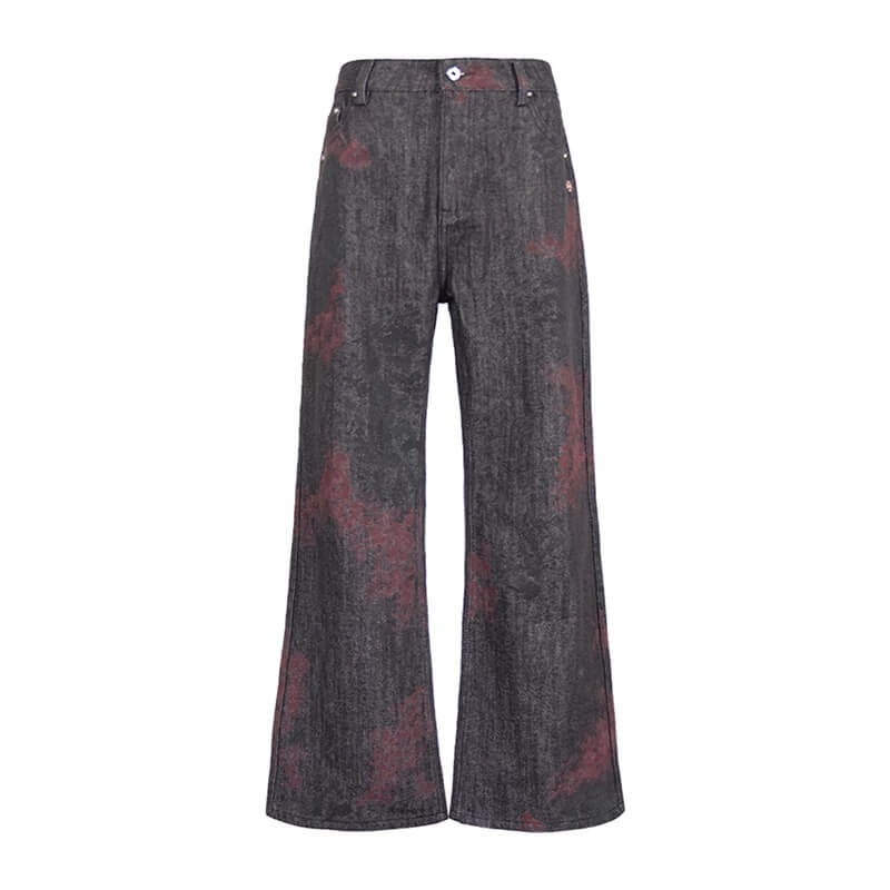 UNDERWATER Studded Denim Flared Jeans