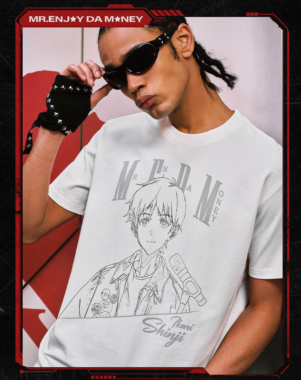 MEDM x EVA NEVER END Character Sketch Graphic Tee